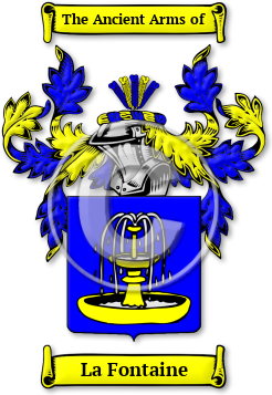 La Fontaine Family Crest Download (jpg) Legacy Series - 150 DPI